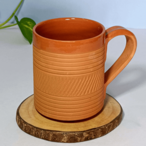 Earthen Coffee Mugs | Premium Quality | Set of 2 (Plain)