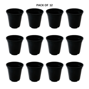 Black 5 Inch Plant Pots
